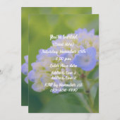 Blue Hydrangea Blume Party Einladung (Vorne/Hinten)