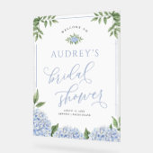 Blue Hydrangea Blume Personalisiert Dusche gestric Acrylschild (Winkel)