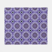 Blue Hydrangea Blume Petals Abstrakt Art Pattern Fleecedecke (Vorderseite (Horizontal))