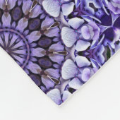 Blue Hydrangea Blume Petals Abstrakt Art Pattern Fleecedecke (Ecke)
