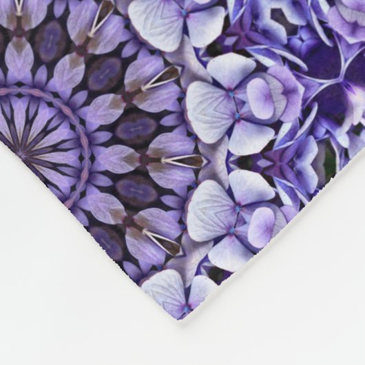 Blue Hydrangea Blume Petals Abstrakt Art Pattern Fleecedecke (Ecke)