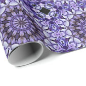 Blue Hydrangea Blume Petals Abstrakt Art Pattern Geschenkpapier (Rolleneckpunkt)