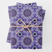 Blue Hydrangea Blume Petals Abstrakt Art Pattern Geschenkpapier Set (Beispiel)