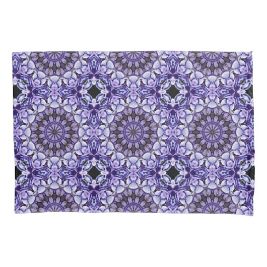 Blue Hydrangea Blume Petals Abstrakt Art Pattern Kissenbezug (Vorderseite)