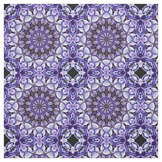 Blue Hydrangea Blume Petals Abstrakt Art Pattern Stoff (Muster)
