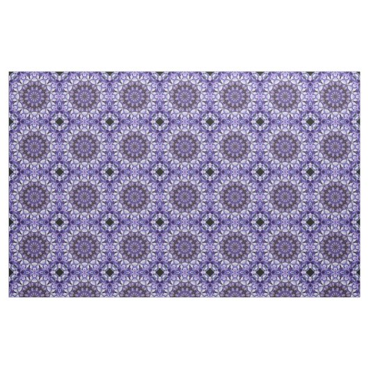 Blue Hydrangea Blume Petals Abstrakt Art Pattern Stoff (Fat Quarter (45,7 x 55,9 cm))