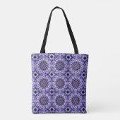 Blue Hydrangea Blume Petals Abstrakt Art Pattern Tasche (Rückseite)
