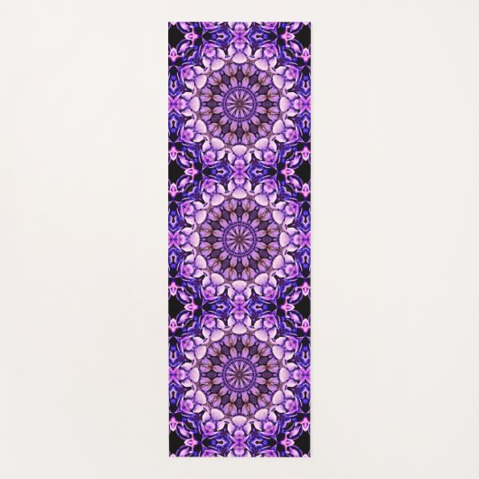Blue Hydrangea Blume Petals Abstrakt Art Pattern Yogamatte (Vorderseite)