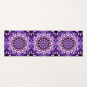 Blue Hydrangea Blume Petals Abstrakt Art Pattern Yogamatte (Vorderseite (Horizontal))