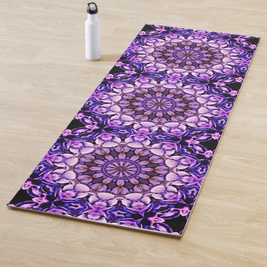 Blue Hydrangea Blume Petals Abstrakt Art Pattern Yogamatte (Beispiel)