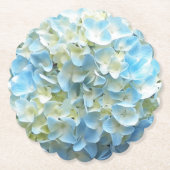 Blue Hydrangea Blume Petals Floral Untersetzer (Vorderseite)
