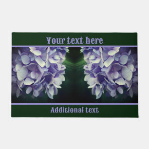 Blue Hydrangea Blume Petals Personalisiert Fußmatte