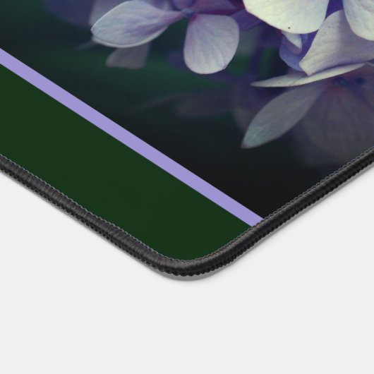 Blue Hydrangea Blume Petals Personalisiert Schreibtischunterlage (Ecke)