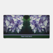 Blue Hydrangea Blume Petals Personalisiert Schreibtischunterlage (Vorderseite)