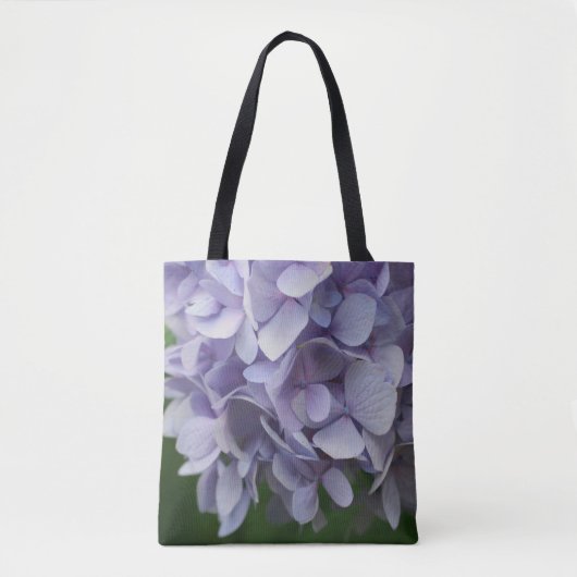 Blue Hydrangea Blume Petals Tasche (Vorderseite)