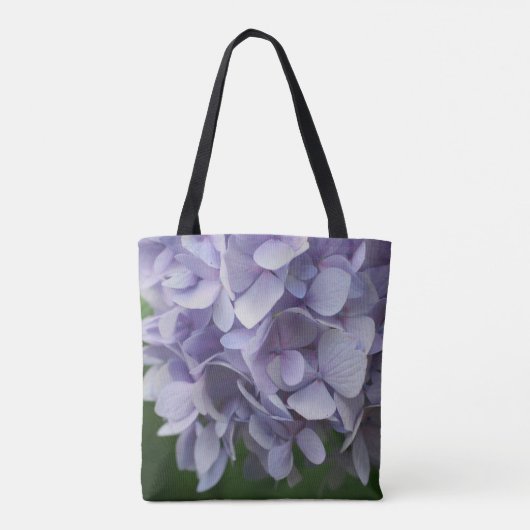 Blue Hydrangea Blume Petals Tasche (Rückseite)