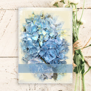 Blue Hydrangea Blume Post Wedding Brunch Einladung
