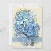 Blue Hydrangea Blume Post Wedding Brunch Einladung (Vorderseite)