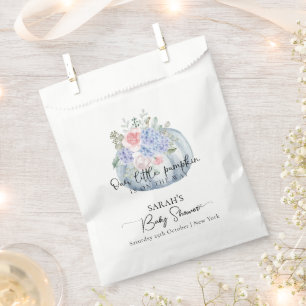 Blue Hydrangea Blume Pumpkin Fall Baby Dusche Geschenktütchen