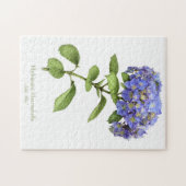 Blue Hydrangea-Blume Puzzle (Horizontal)