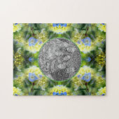 Blue Hydrangea Blume Rahmen erstellen Sie Ihr eige Puzzle (Horizontal)