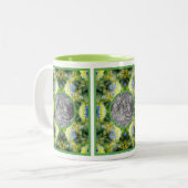 Blue Hydrangea Blume Rahmen erstellen Sie Ihr eige Zweifarbige Tasse (Vorderseite Links)