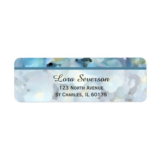 Blue Hydrangea Blume Rücksendeadresse (Vorne)