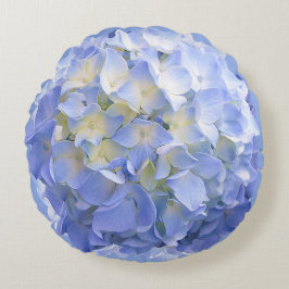 Blue Hydrangea Blume Rundkissen Rundes Kissen