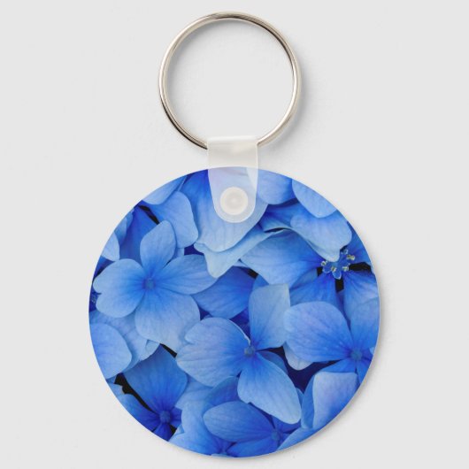 Blue Hydrangea-Blume Schlüsselanhänger (Vorderseite)
