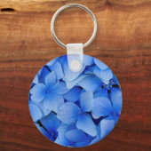 Blue Hydrangea-Blume Schlüsselanhänger (Vorderseite)