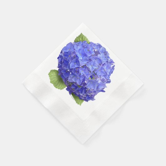 Blue Hydrangea-Blume Serviette (Ecke)