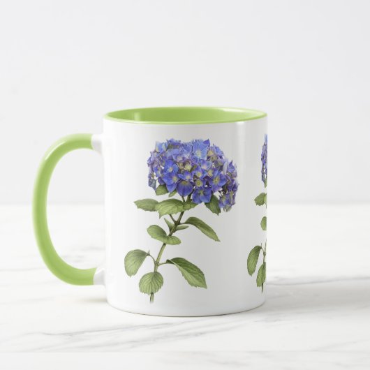 Blue Hydrangea-Blume Tasse (Links)