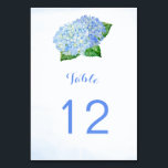 Blue Hydrangea Blume Tischnummer Cards<br><div class="desc">Diese Tischnummern sind mit Hydrangeas in Aquarellfarbe ausgestattet. Vorder- und Rückseite der Karten haben das gleiche Design. Um zu bestellen, geben Sie Ihre Tischnummer ein und klicken Sie für jede Tischnummer auf "Zum Warenkorb hinzufügen". Diese Hochzeitskarten sind Teil der Blue Hydrangea Wedding Collection, die eine komplette Palette von passenden Hochzeitsaufklebern...</div>