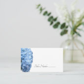 Blue Hydrangea Blume Tischnummer Cards Platzkarte (Stehend Vorderseite)