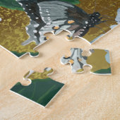 Blue Hydrangea Blume und Schmetterling Puzzle (Seite)