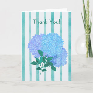 Blue Hydrangea Blume Vielen Dank Karte