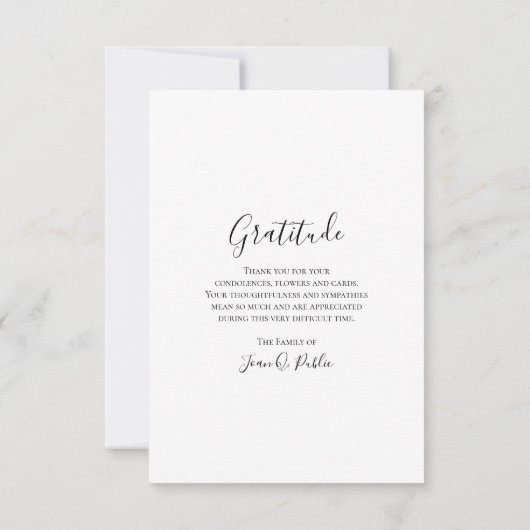 Blue Hydrangea Blume Wasserfarbe Beerdigung Beilei Dankeskarte (Rückseite)