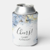 Blue Hydrangea Blume Wasserfarbe Gastgeschenk Hoch Dosenkühler (Kanne Vorderseite)