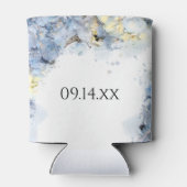 Blue Hydrangea Blume Wasserfarbe Gastgeschenk Hoch Dosenkühler (Rückseite)