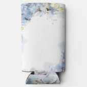 Blue Hydrangea Blume Wasserfarbe Gastgeschenk Hoch Selters Dosenkühler (Rückseite)