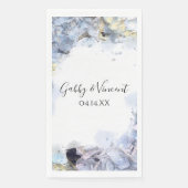 Blue Hydrangea Blume Wasserfarbenhochzeit Serviette (Vorderseite)