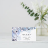 Blue Hydrangea Blume Watercolor Florist Visitenkarte (Stehend Vorderseite)