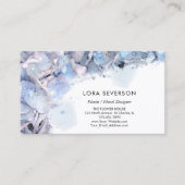 Blue Hydrangea Blume Watercolor Florist Visitenkarte (Vorderseite)