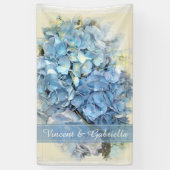 Blue Hydrangea Blume Wedding Banner (Vertikal)