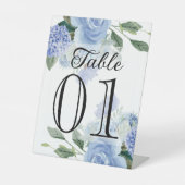 Blue Hydrangea Blume Wedding Café Sockelschild (Vorderseite)