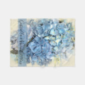 Blue Hydrangea Blume Wedding Fleecedecke (Vorderseite (Horizontal))