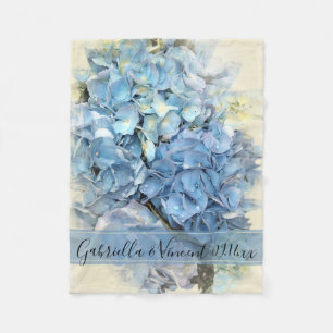 Blue Hydrangea Blume Wedding Fleecedecke