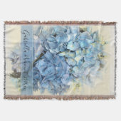 Blue Hydrangea Blume Wedding Keepake Decke (Vorderseite)