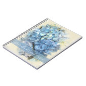 Blue Hydrangea Blume Wedding Notizblock (Linke Seite)