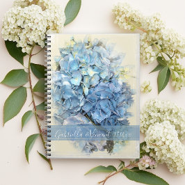 Blue Hydrangea Blume Wedding Notizblock